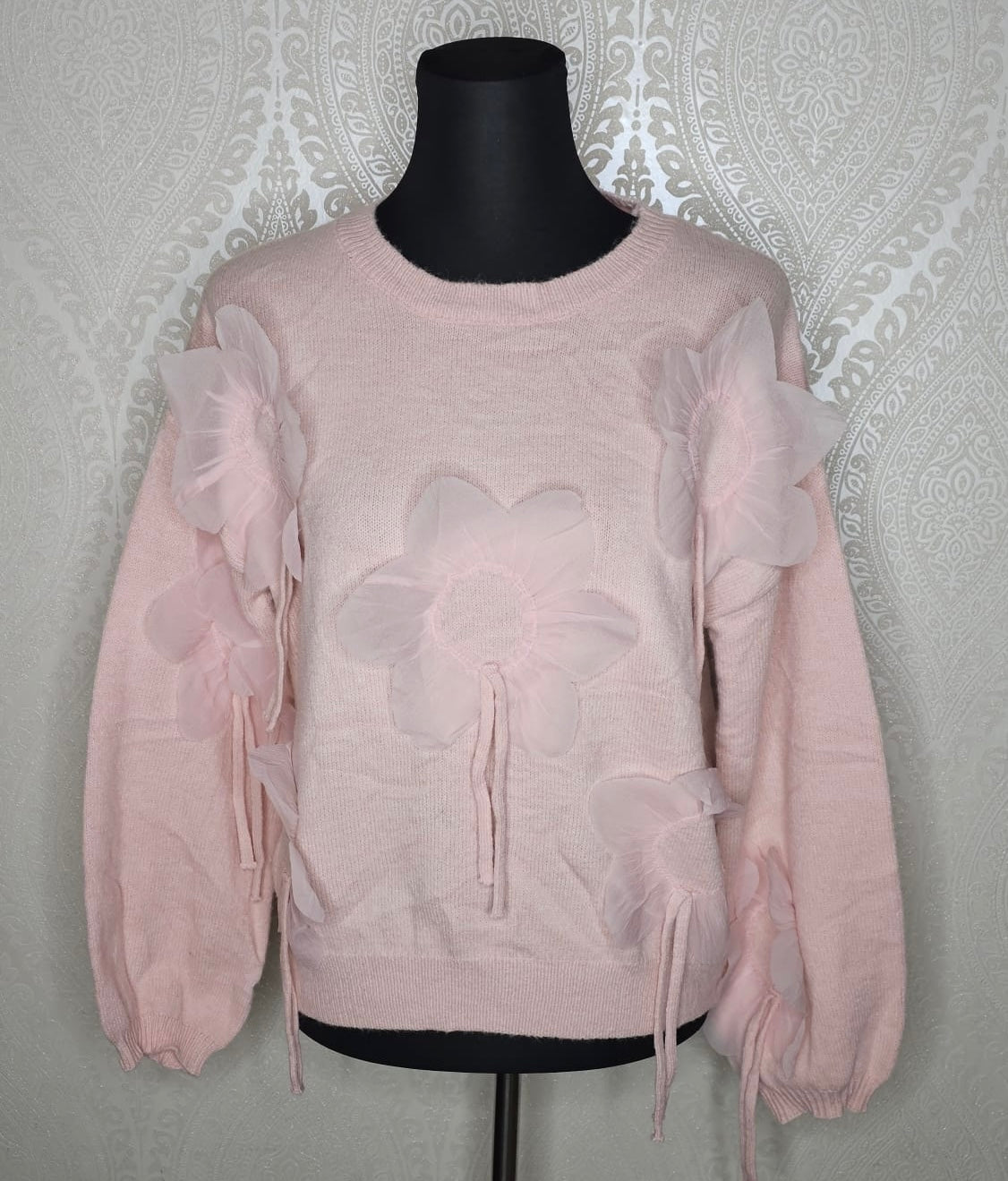 3D Blumen Pullover