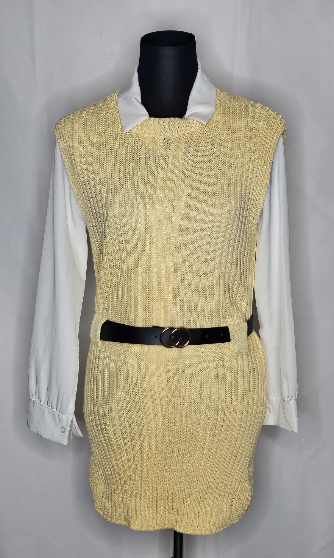 Hemd mit Strick kurz Ärmel Pullover.