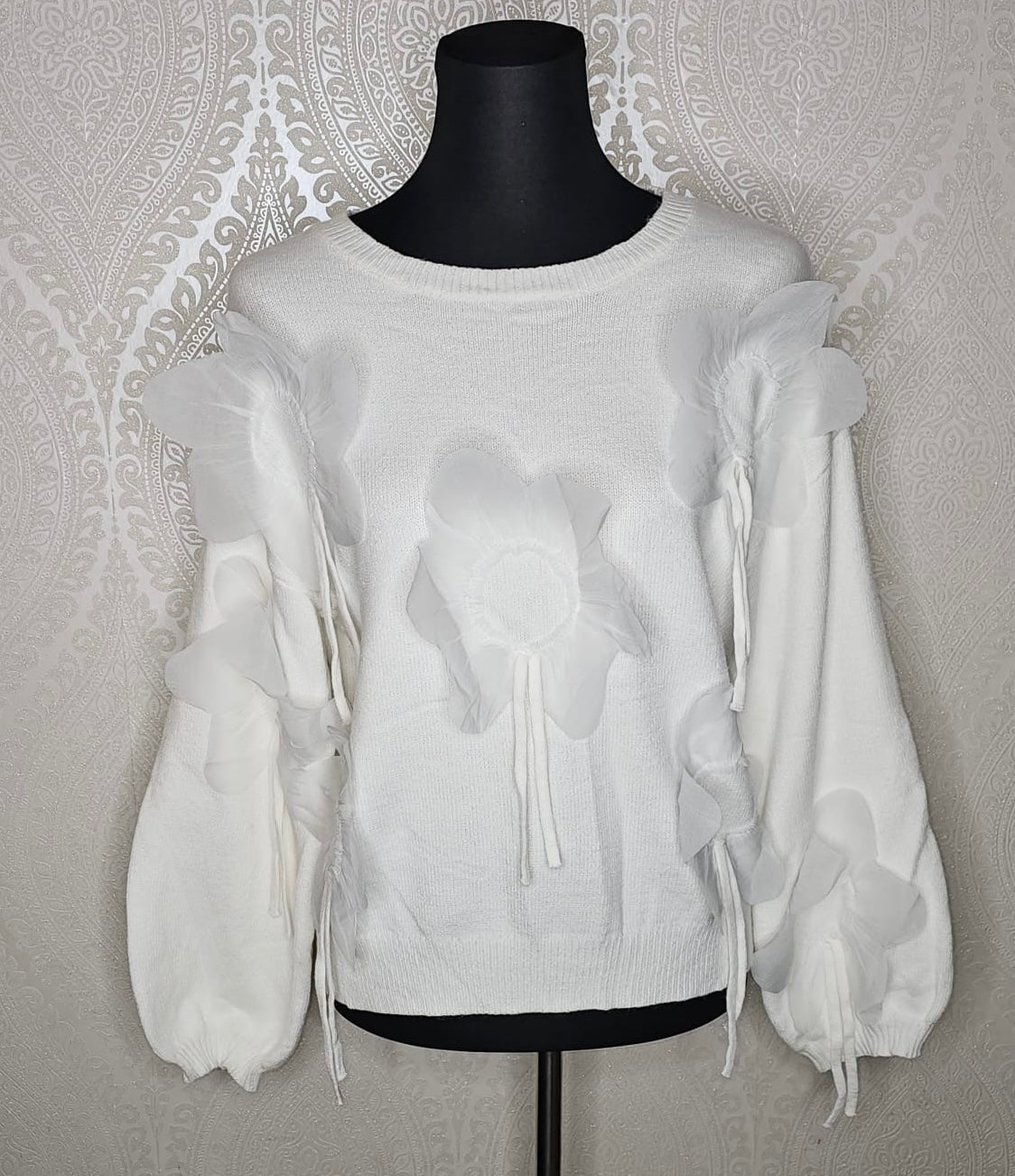 3D Blumen Pullover