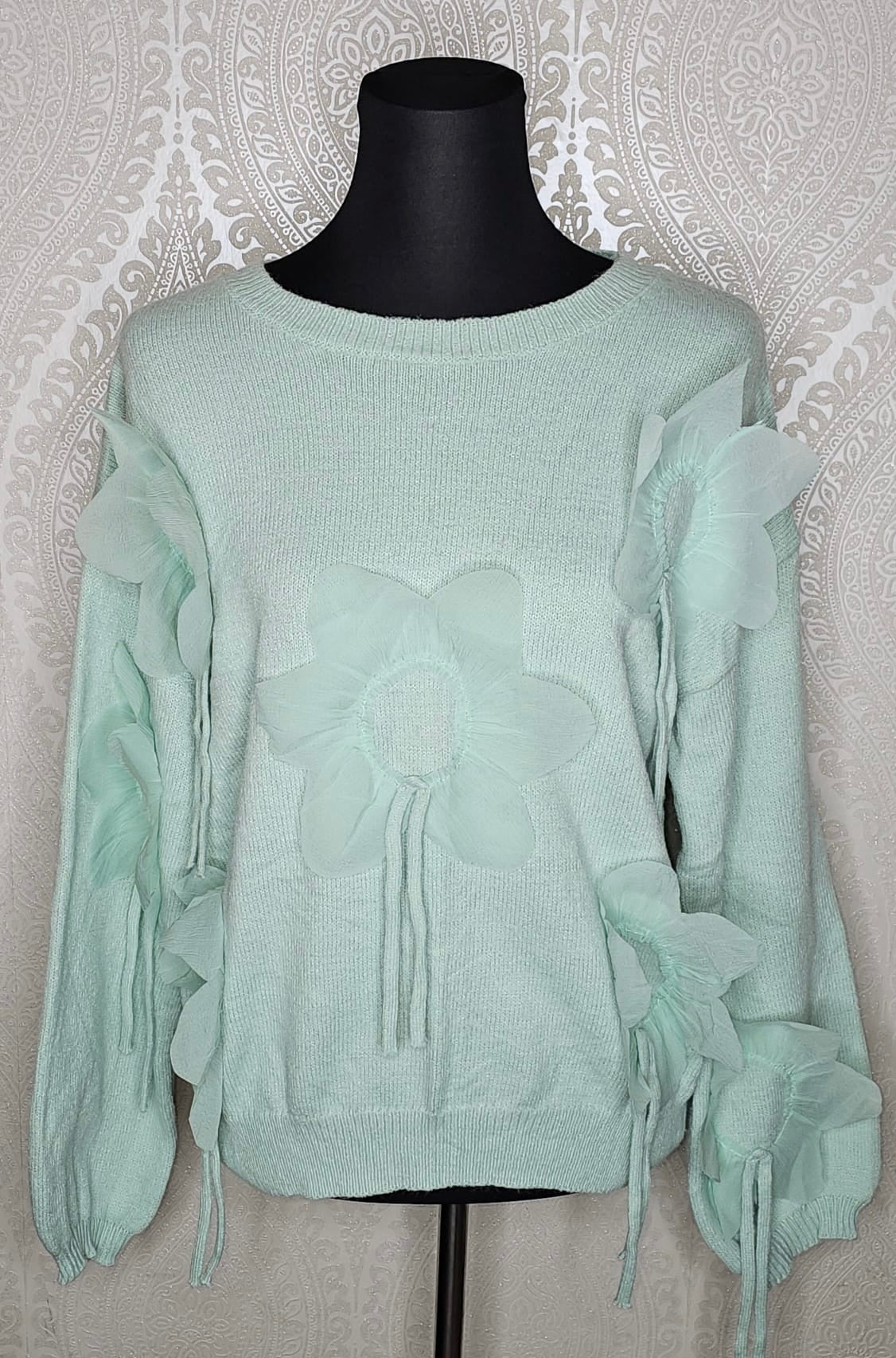 3D Blumen Pullover