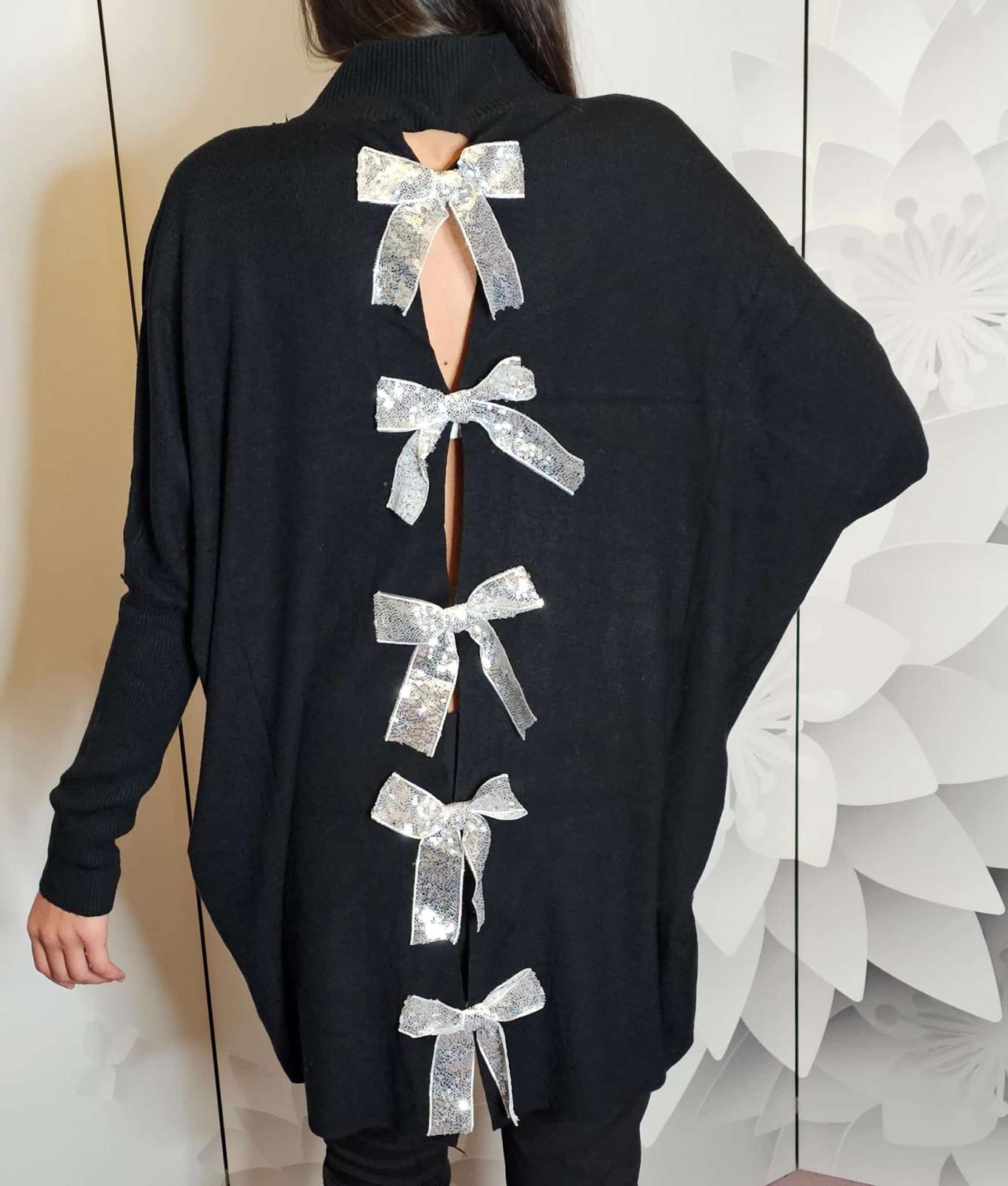 Pullover mit Schleifen am Rücken (Einheitsgröße tragbar von S-XL) Damen - Pullover