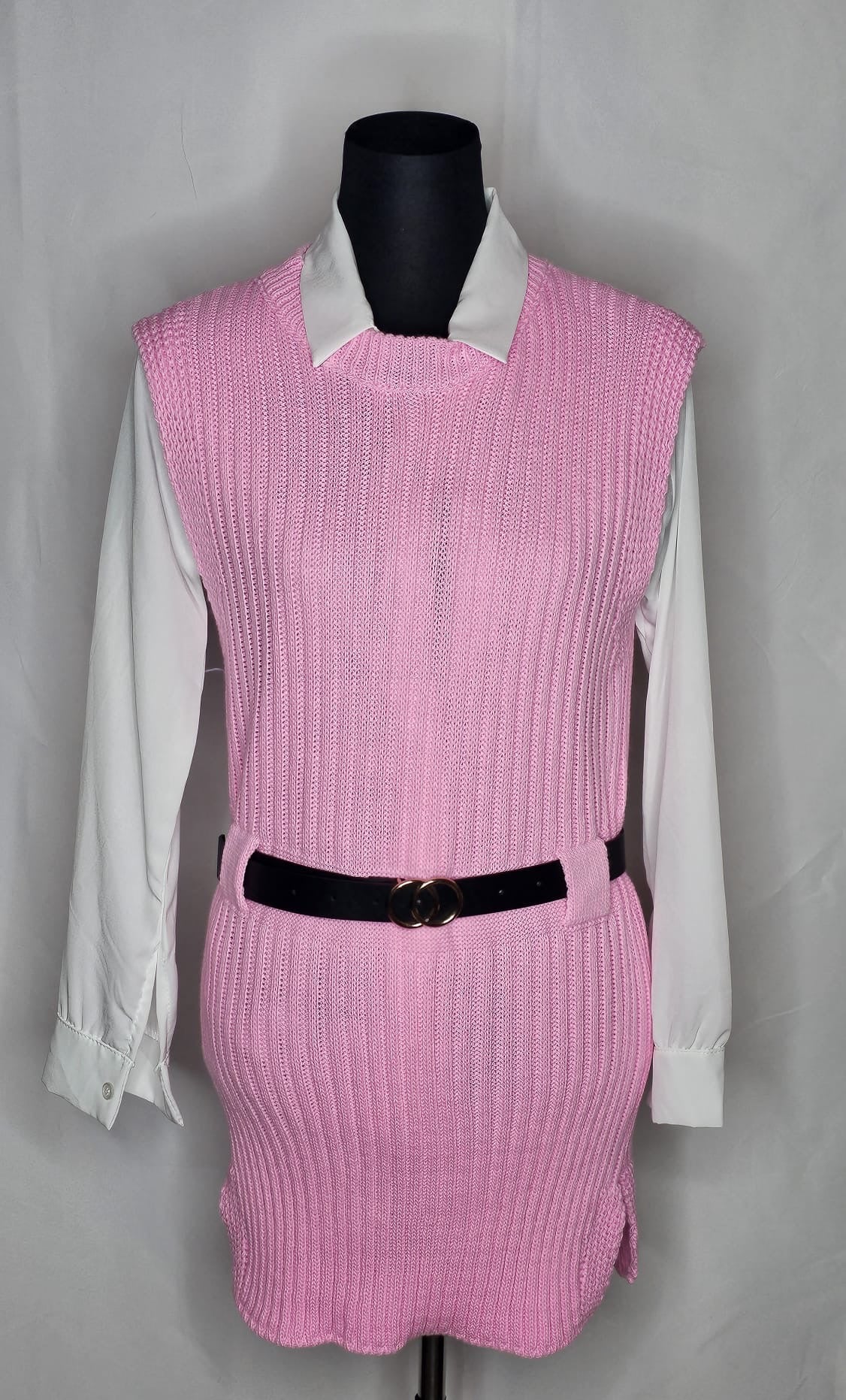 Hemd mit Strick kurz Ärmel Pullover.