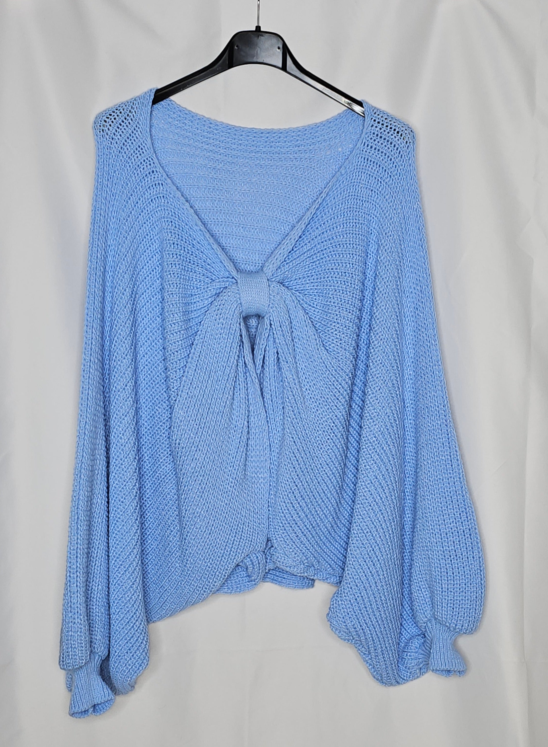 Strick Pullover mit V Schnitt (Einheitsgröße tragbar bis L) Damen - Strick Pullover
