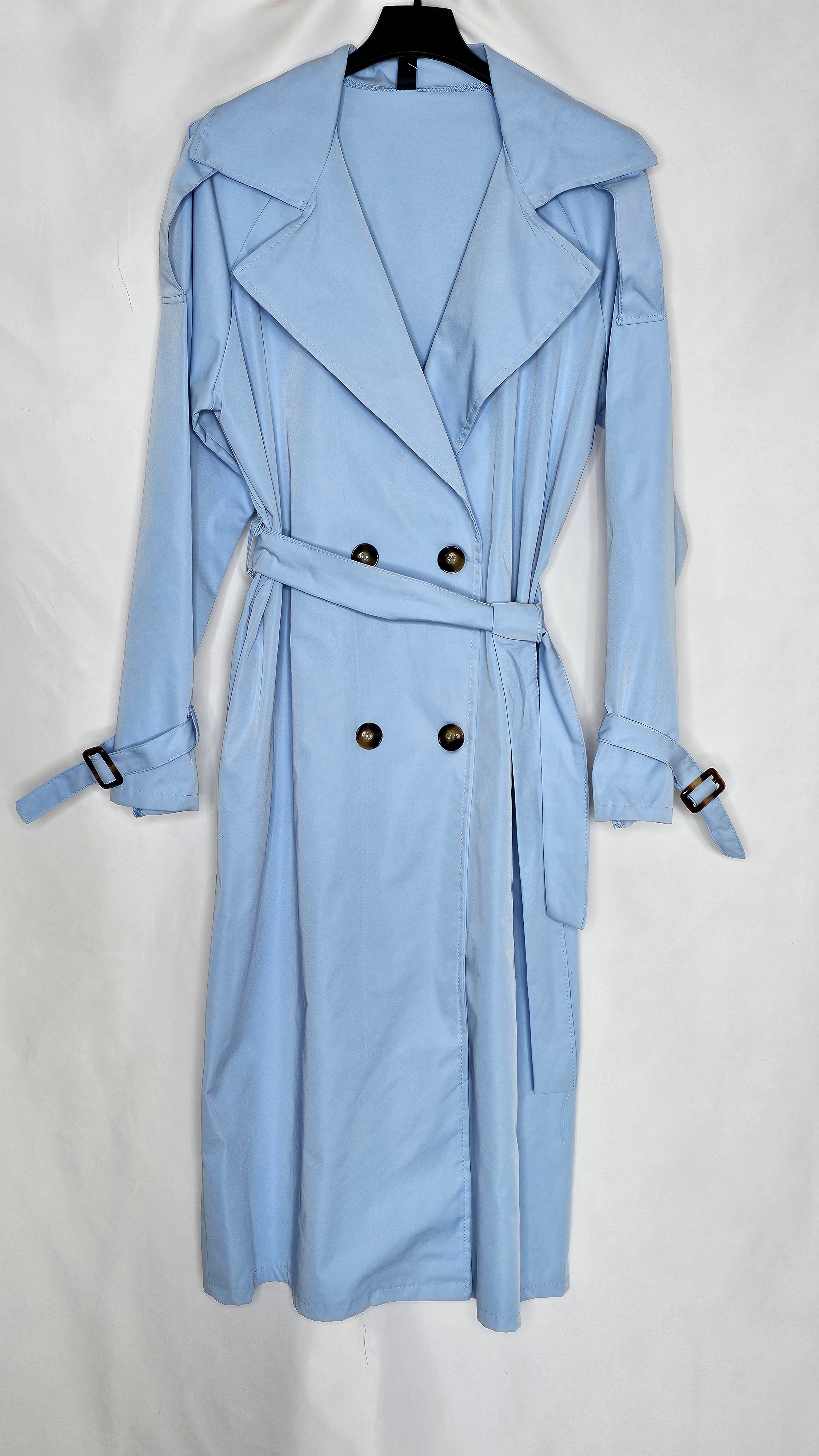 Trenchcoat mit Bindegürtel und Knöpfe (Einheitsgröße tragbar bis L) Damen - Trenchcoat
