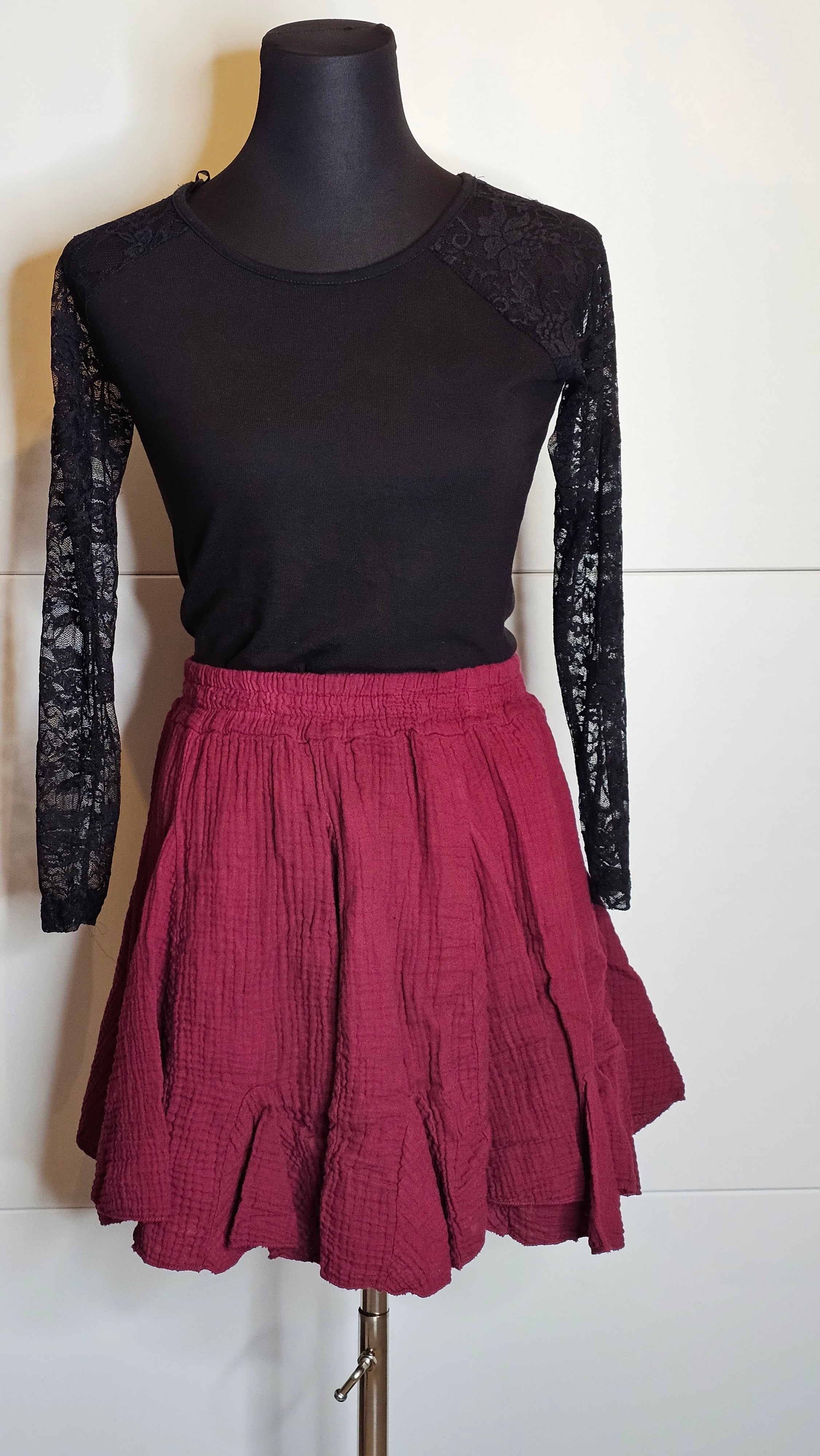 Rock mit unter Shorts (Einheitsgröße tragbar bis Größe 38-40) Damen - Rock