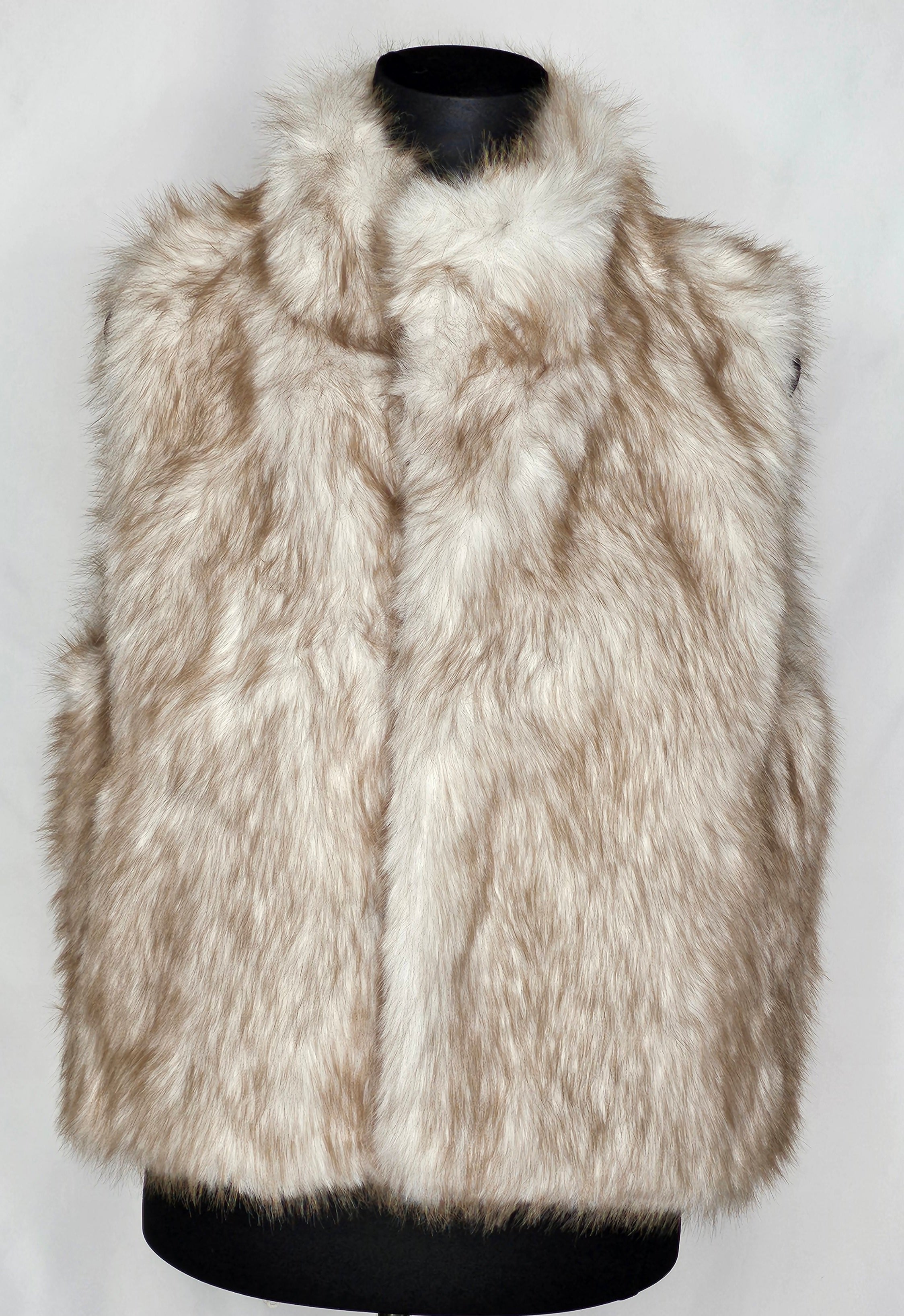 Damen Fellweste mit knöfpe ( Einheitsgrösse tragbar bis L) Damen-Fellweste