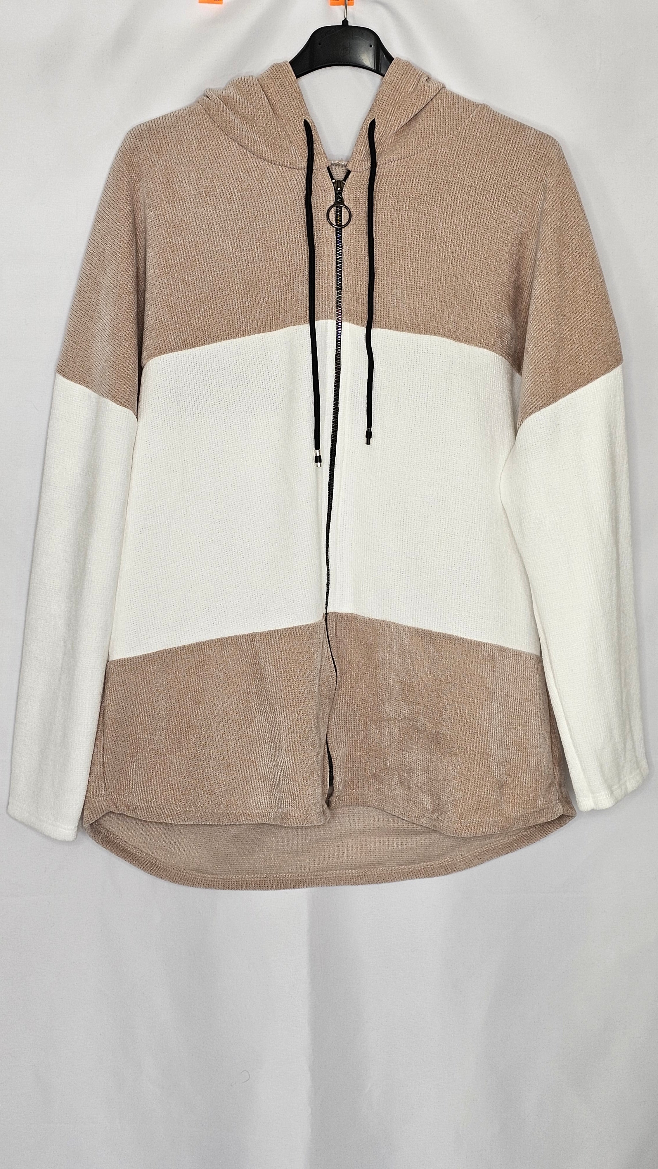 Reißverschluss Jacke mit Kapuze (Einheitsgröße tragbar bis XL) Damen Reisverschluss Jacke