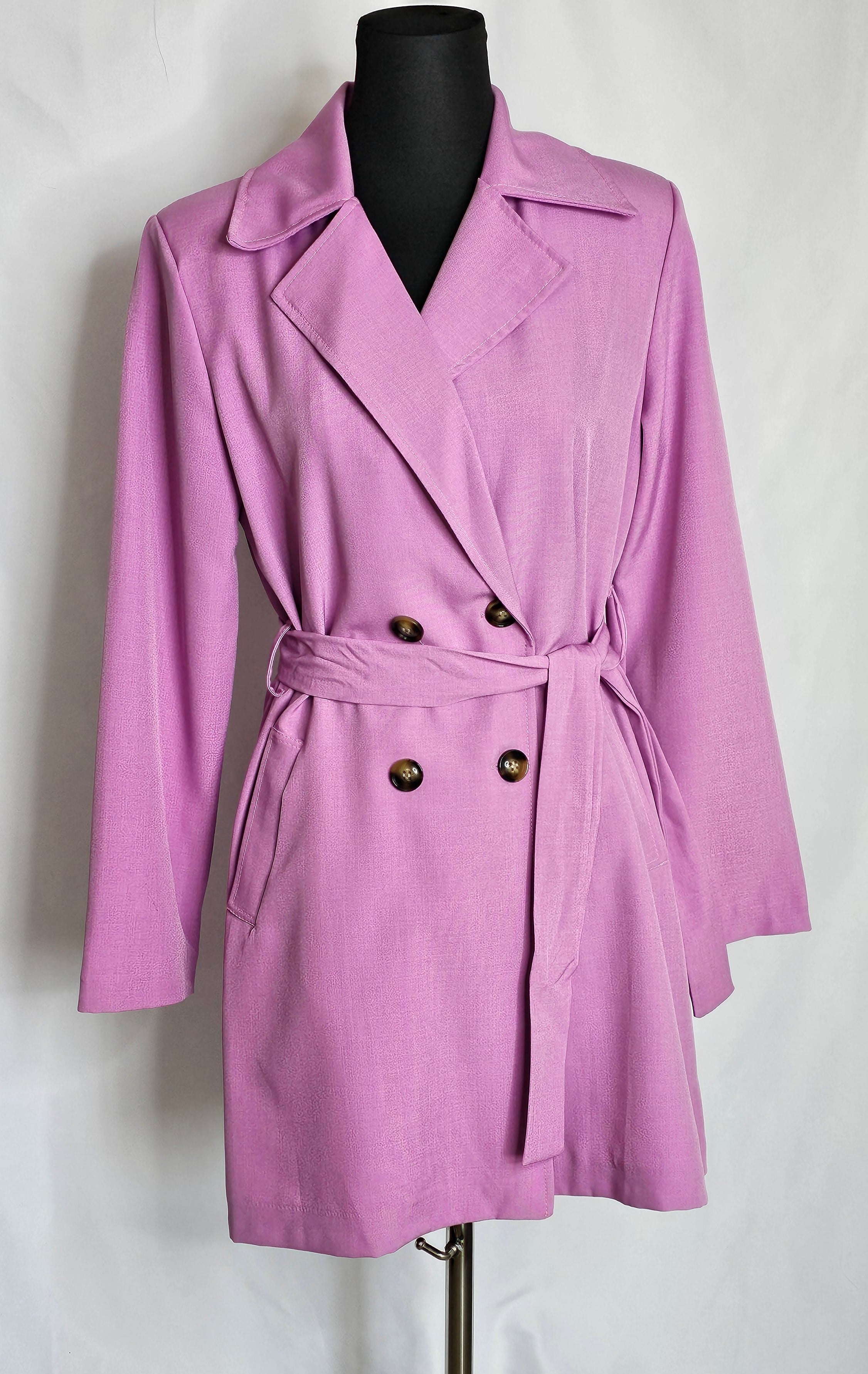 Blazer mit Bindegürtel und Knöpfe (Einheitsgröße tragbar bis L) Damen - Blazer