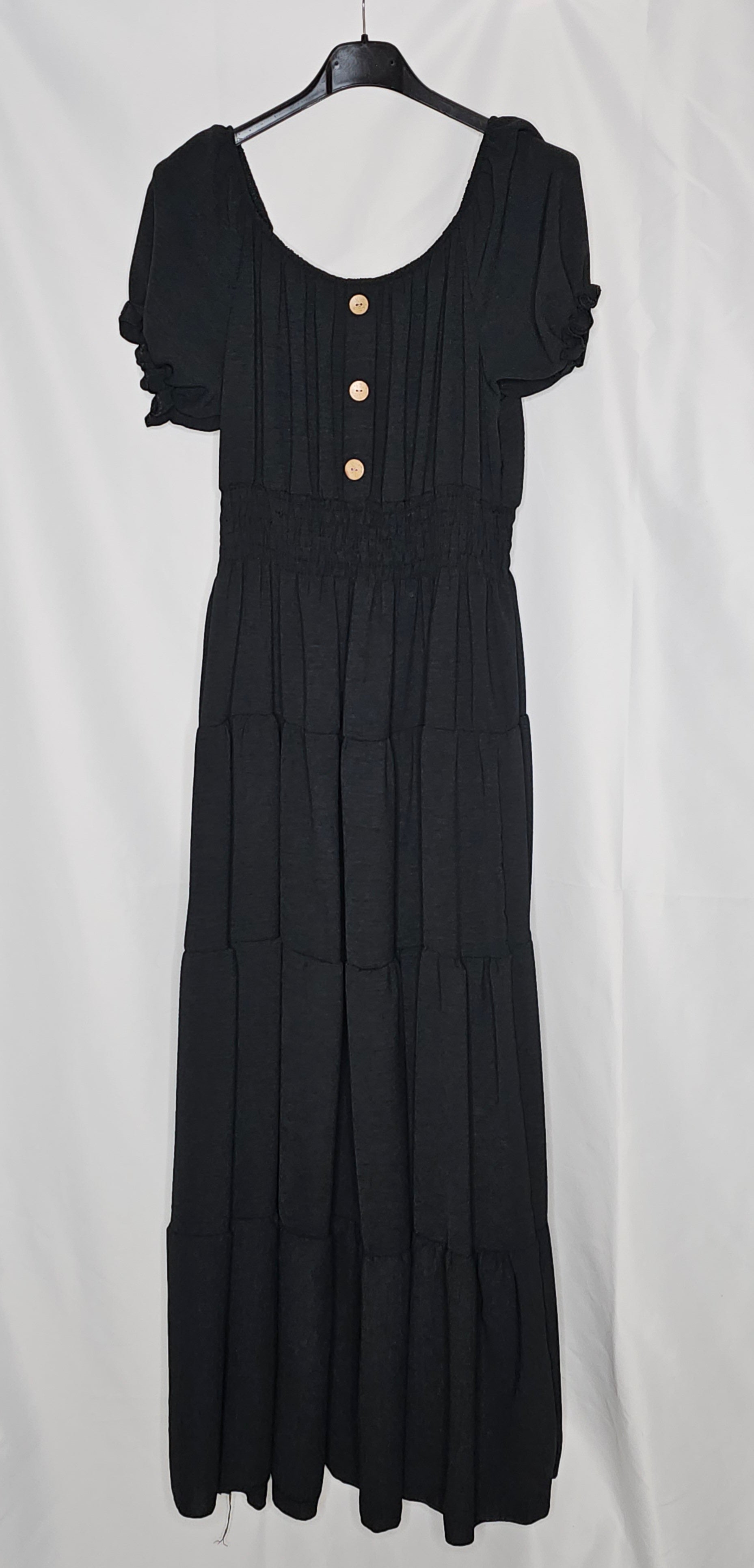 Sommer Kleid Mit Knöpfe (Einheitsgröße tragbar bis L) Damen - Kleid