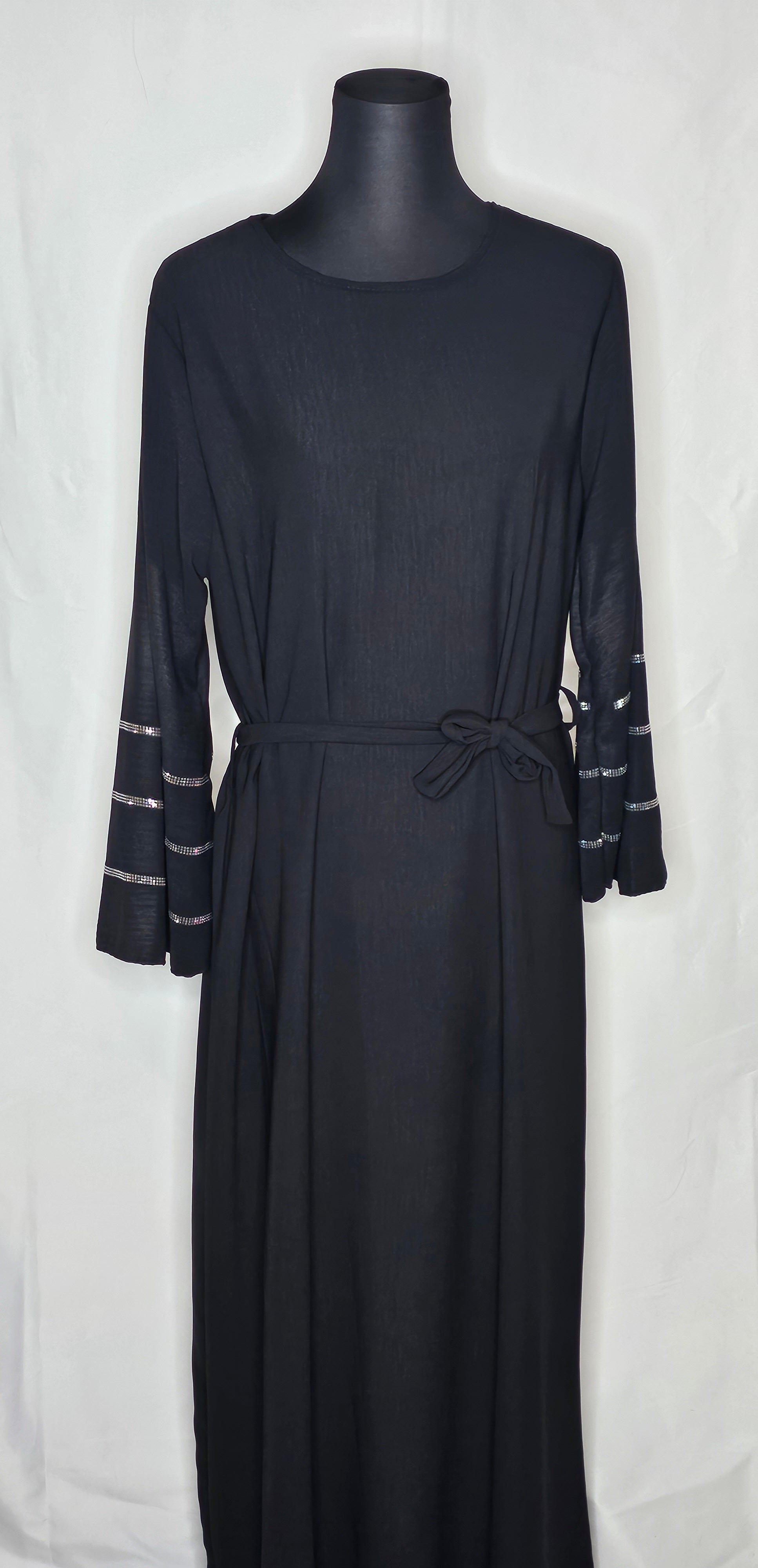 Damen Abayas mit Strasssteine und Bindegürtel ( Einheitsgrösse tragbar bis L) Damen-Abayas