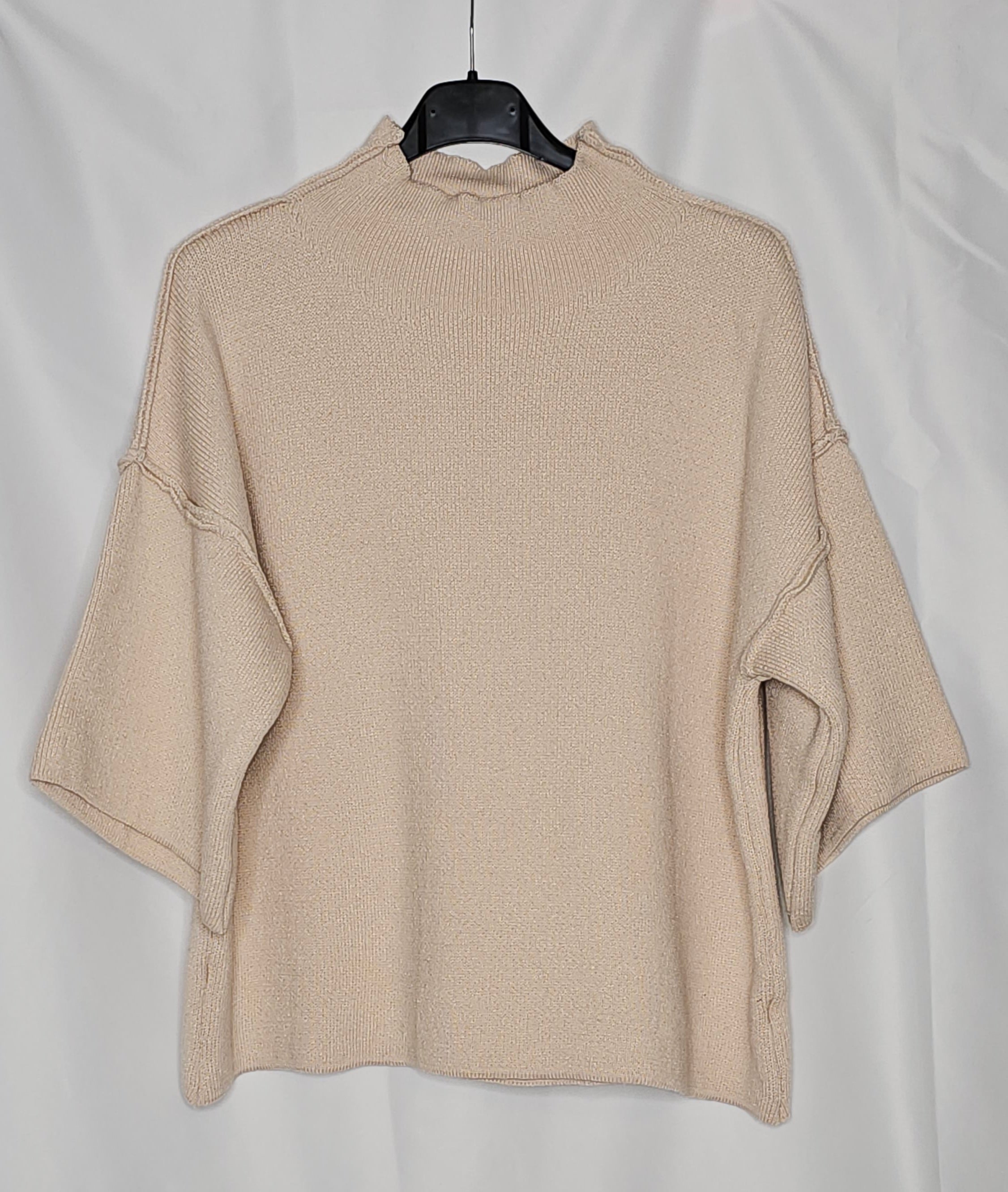 Strick Pullover mit kurzen Ärmel ( Einheitsgröße tragbar bis L) Damen - Strick Pullover