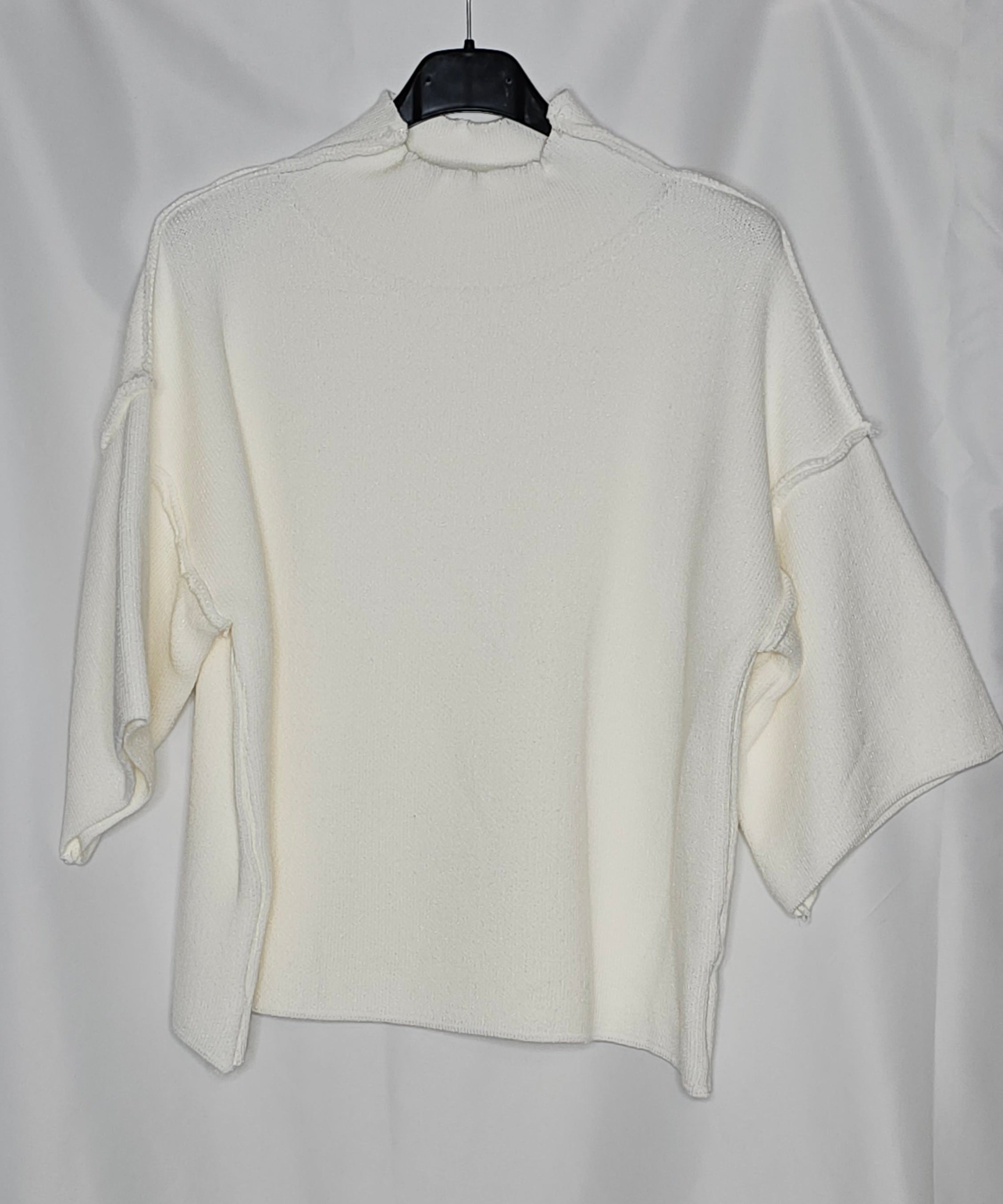 Strick Pullover mit kurzen Ärmel ( Einheitsgröße tragbar bis L) Damen - Strick Pullover
