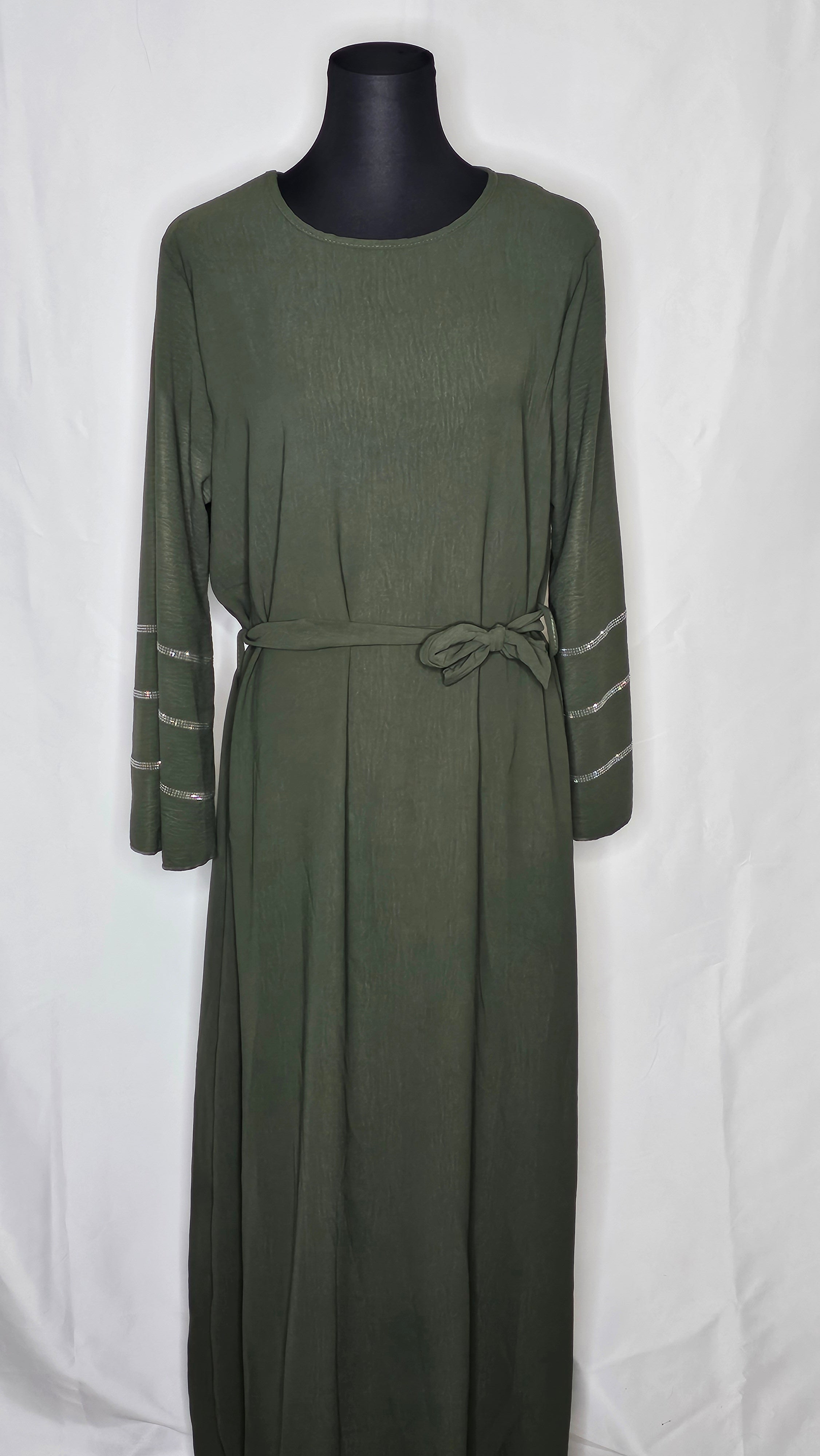 Damen Abayas mit Strasssteine und Bindegürtel ( Einheitsgrösse tragbar bis L) Damen-Abayas