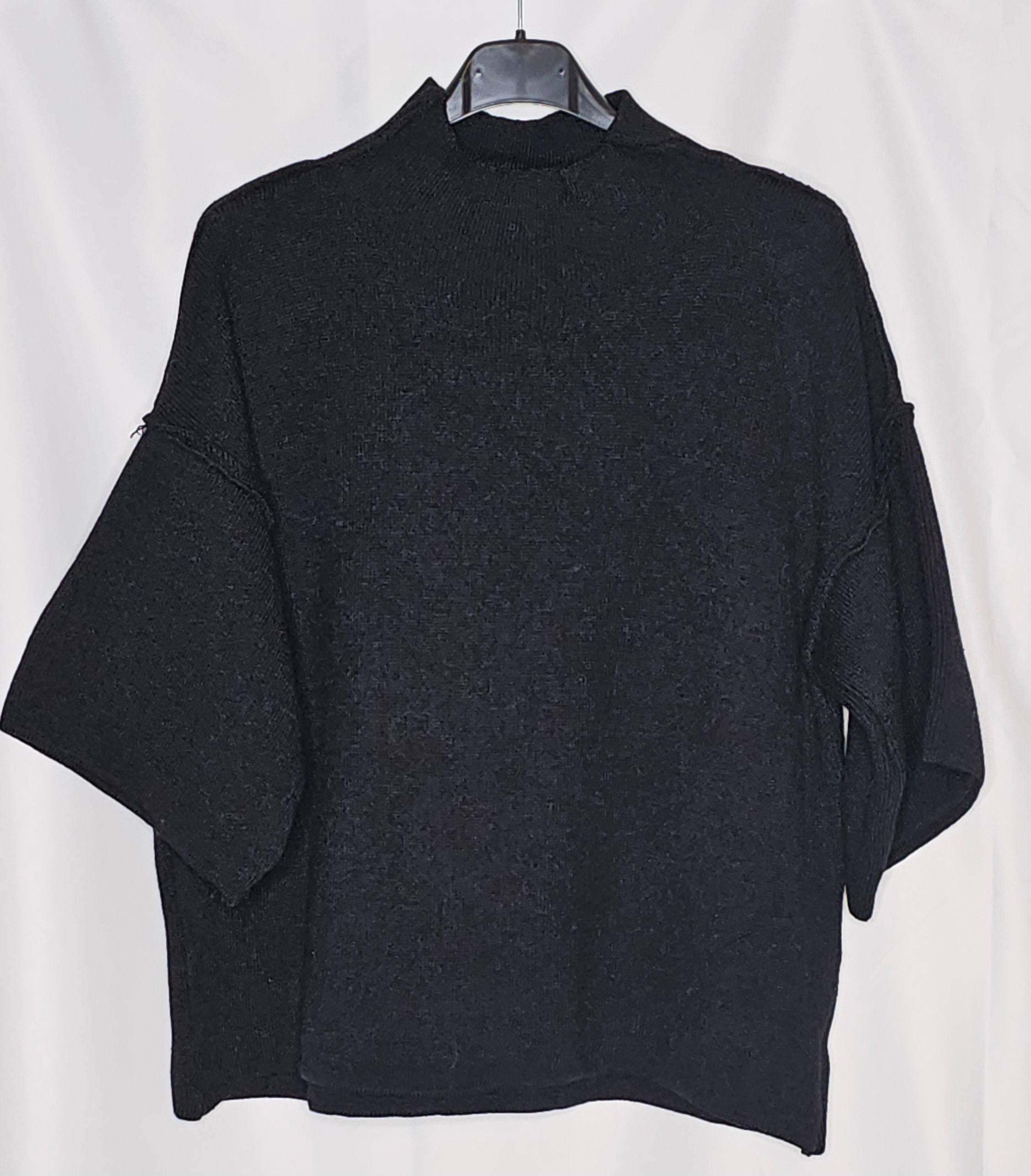 Strick Pullover mit kurzen Ärmel ( Einheitsgröße tragbar bis L) Damen - Strick Pullover