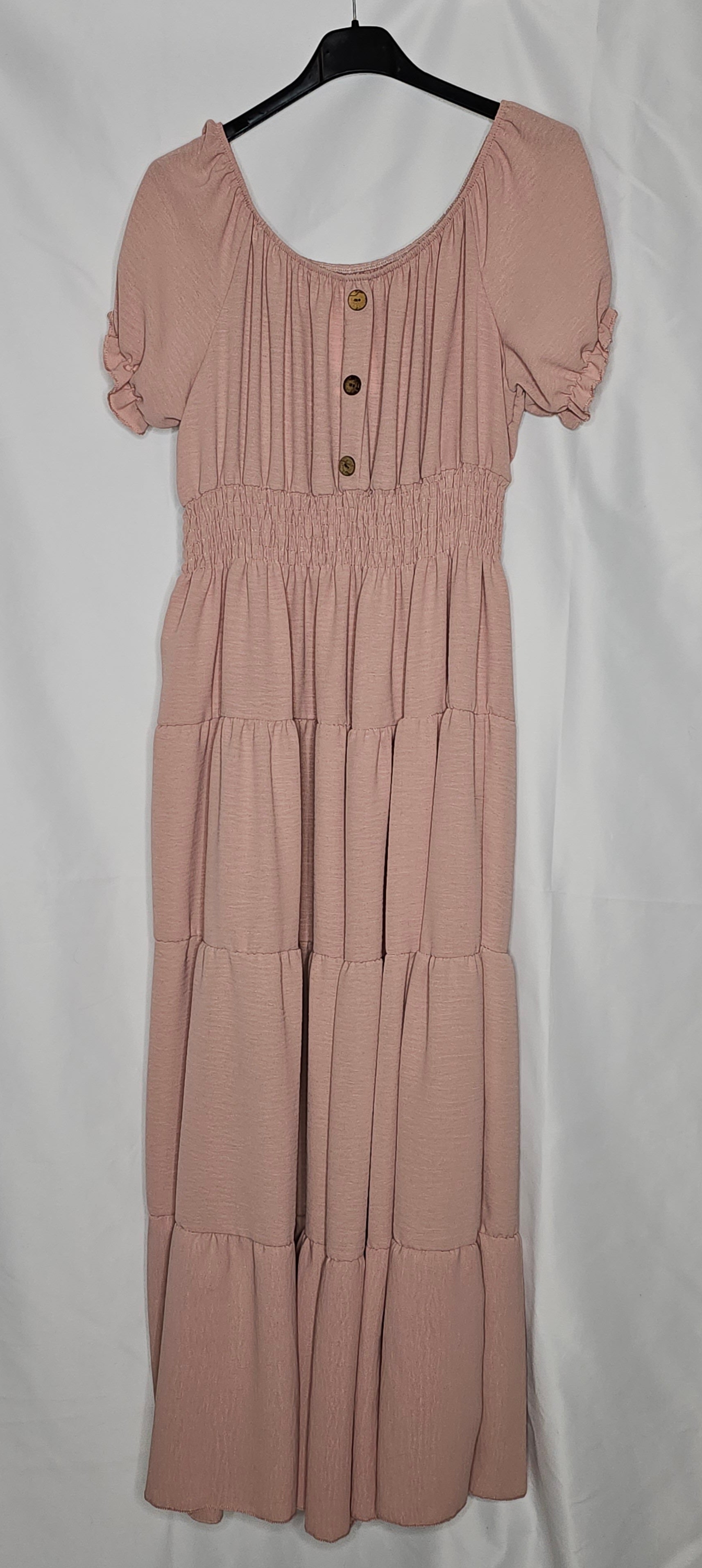 Sommer Kleid Mit Knöpfe (Einheitsgröße tragbar bis L) Damen - Kleid