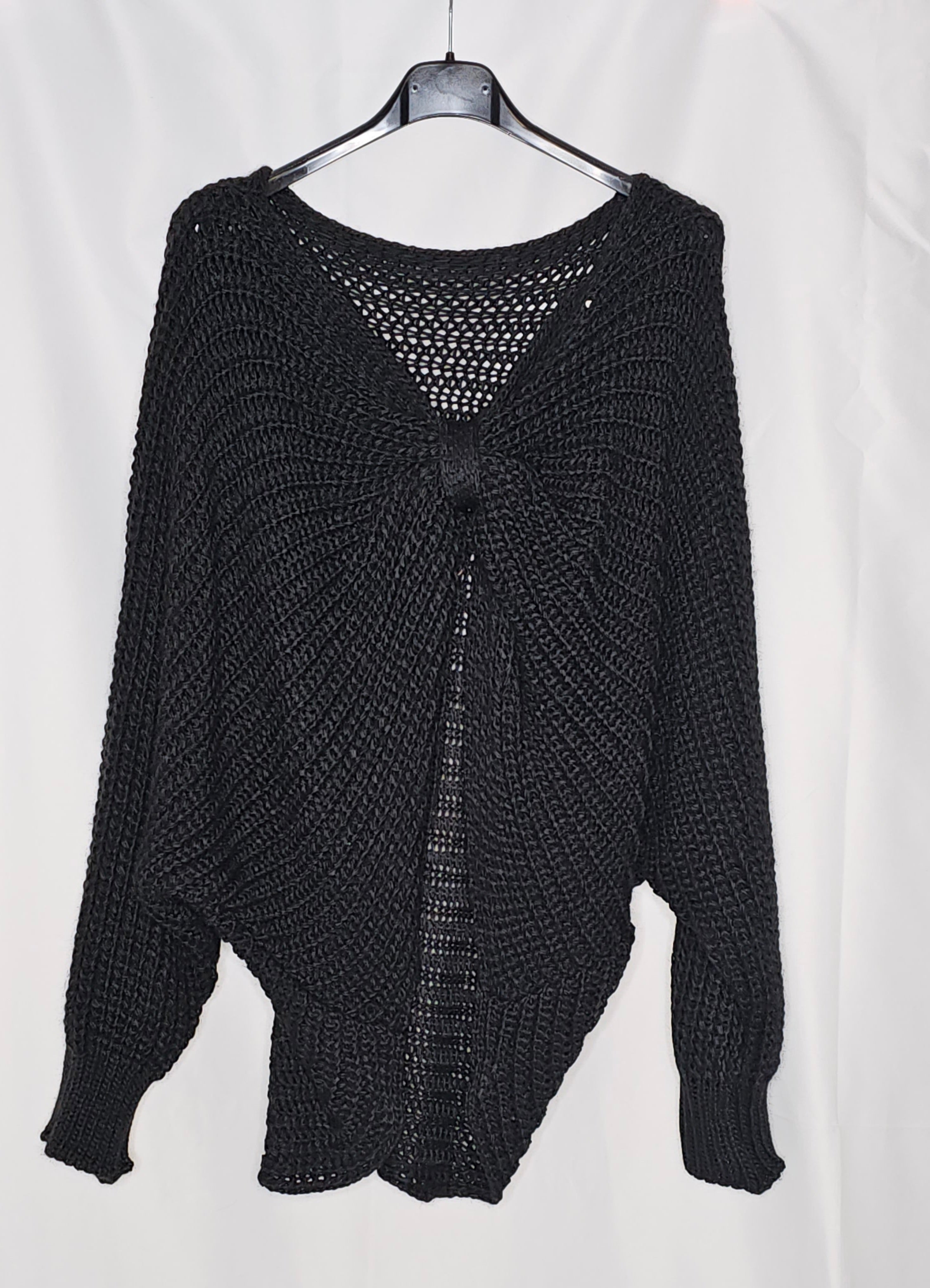 Strick Pullover mit V Schnitt (Einheitsgröße tragbar bis L) Damen - Strick Pullover