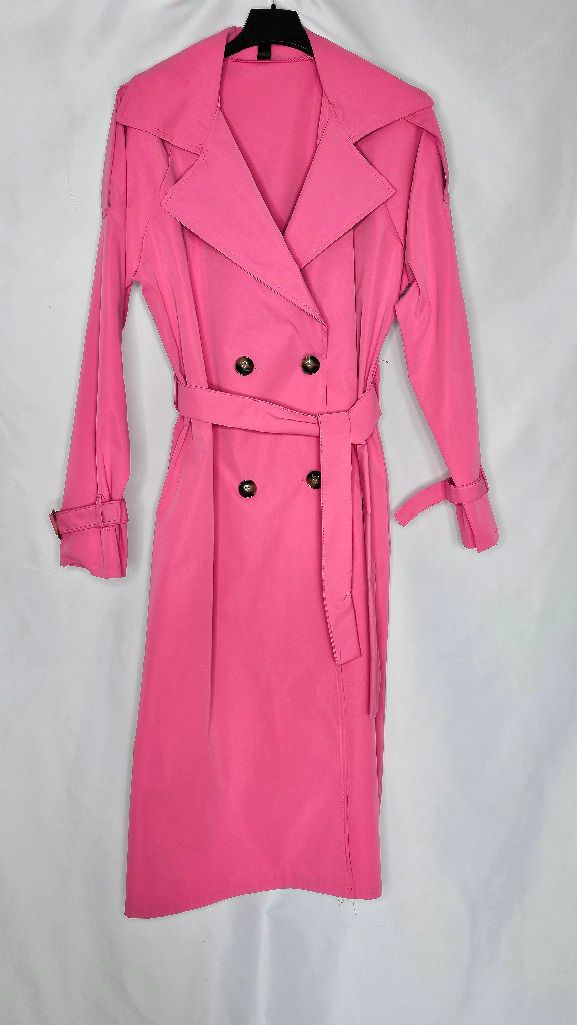 Trenchcoat mit Bindegürtel und Knöpfe (Einheitsgröße tragbar bis L) Damen - Trenchcoat
