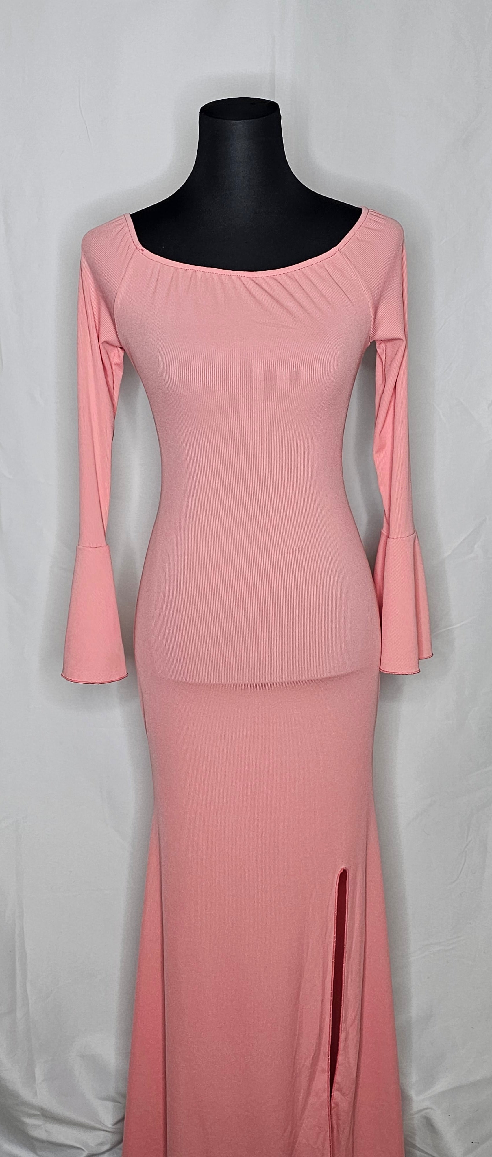Frühling Kleid mit Schlitz und Schnur am Rücken (Einheitsgrösse tragbar bis M) Damen-Kleid